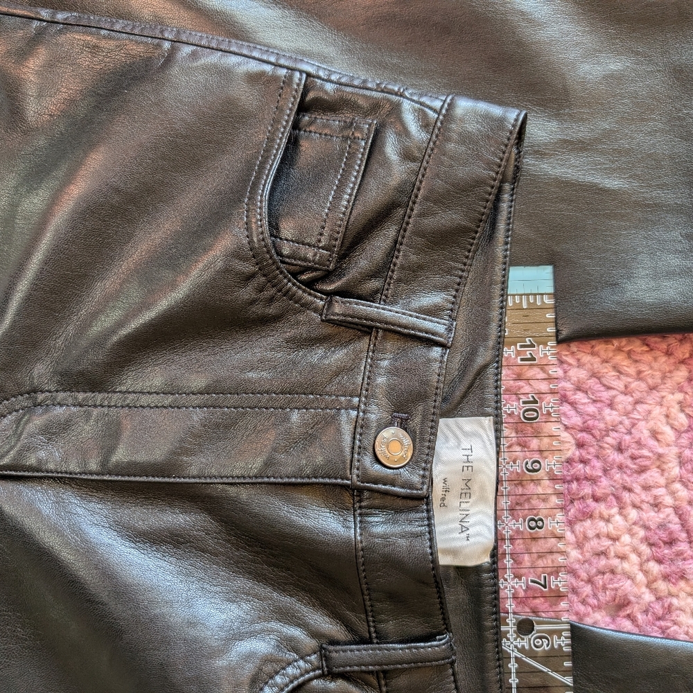 Aritzia Black Vegan Leather Trouser